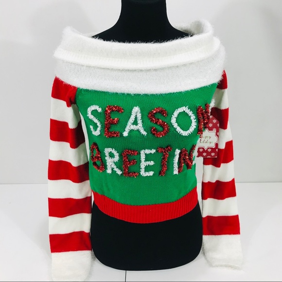 Derek Heart Seasons Greetings Christmas Sweater